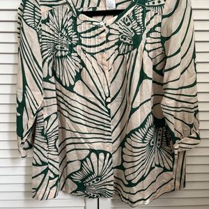 Cute, breezy J.Crew top with 3/4 sleeves and nice details - great price!